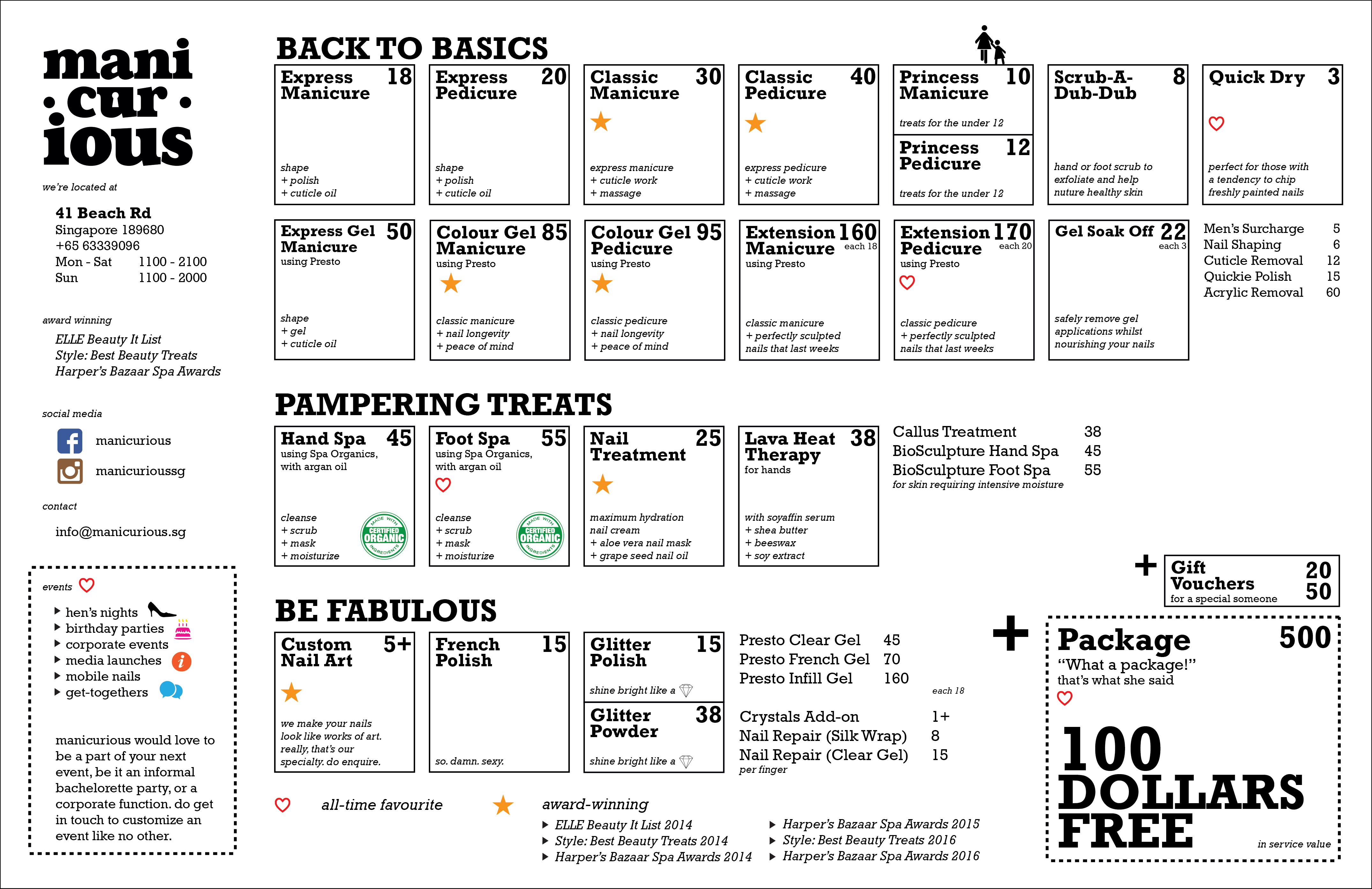 Services Manicurious Manicurious Nail Service Menu